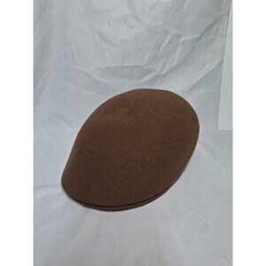 Men's Vintage Brown Totes FLat Cap Ivy Cap Size SMALL Wool , Rain Rolls Righ Off